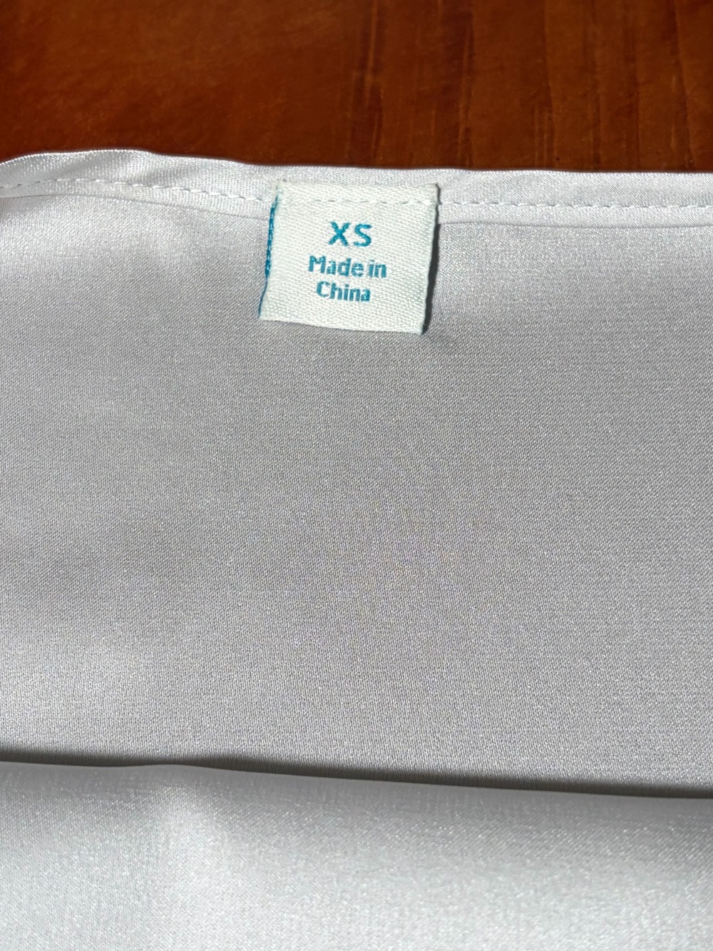 Minimalist Satin Slip Dress XS Light Grey Adjustable Straps Layering Midi - Picture 4 of 4